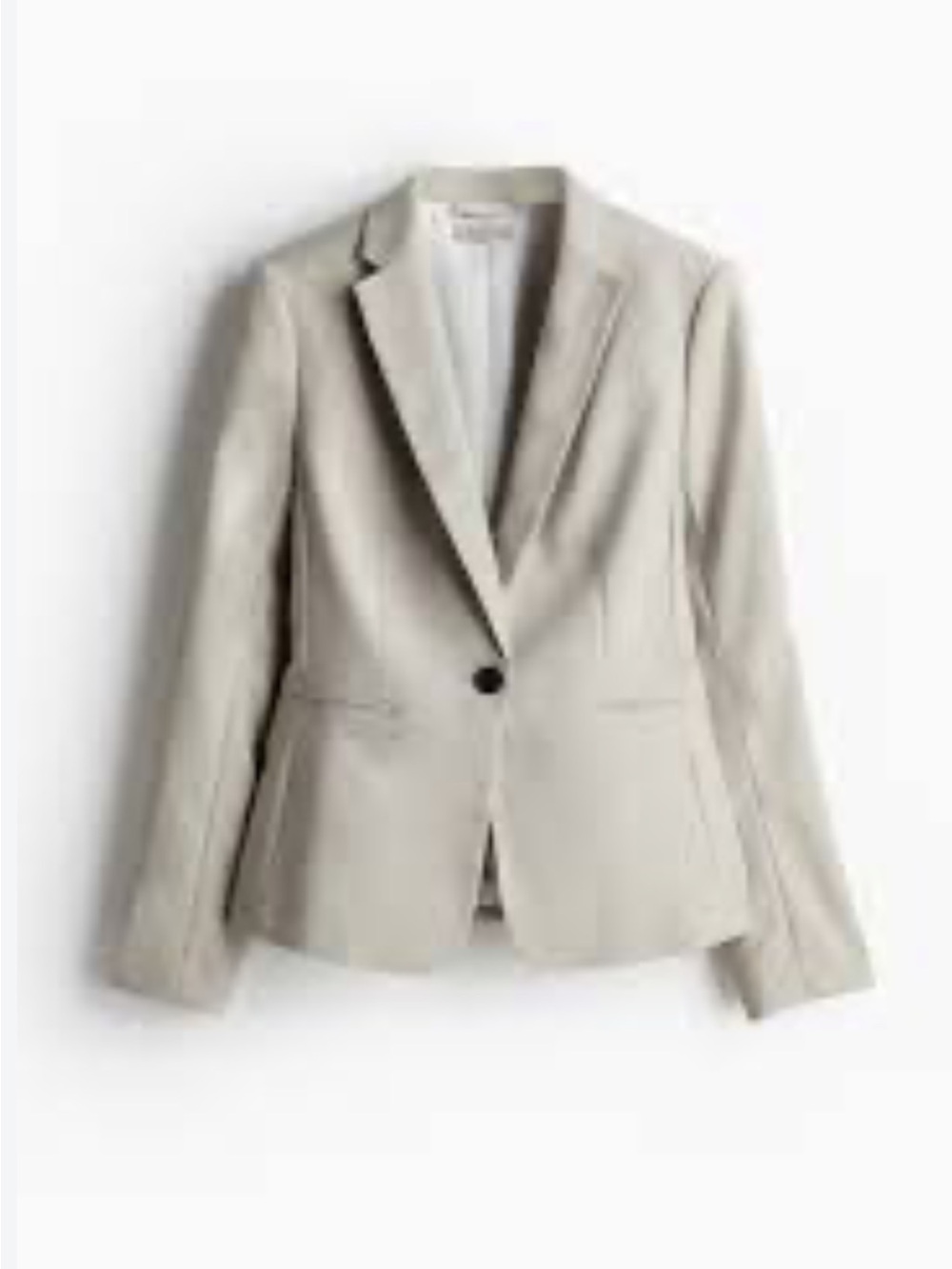 H&M Womens Tailored One-Button Blazer - Light Tan
